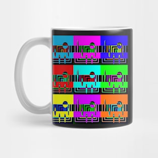 9 abstract colorful tiles Mug